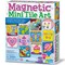 4M: Magnetic Mini Tile Art - DIY 12 Fridge Magnets Kit, Paint Masterpieces On 2x2" Tiles, All-In-1 Arts & Craft Set, Paint Strip & Brush, Kids Ages 8+